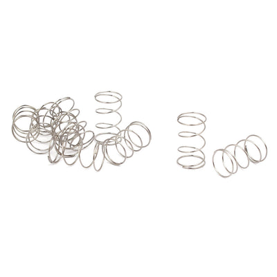 Harfington Uxcell 0.3mmx6mmx10mm 304 Stainless Steel Compression Springs Silver Tone 10pcs