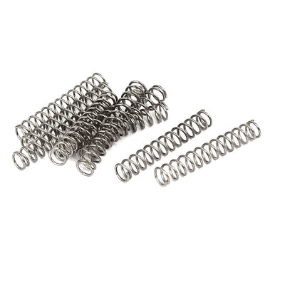 uxcell Uxcell 0.6mmx5mmx30mm 304 Stainless Steel Compression Springs 10pcs