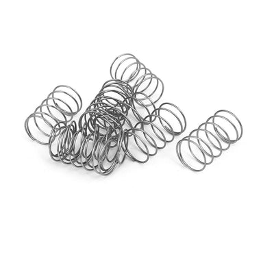 uxcell Uxcell 0.6mmx12mmx20mm 304 Stainless Steel Compression Springs 10pcs