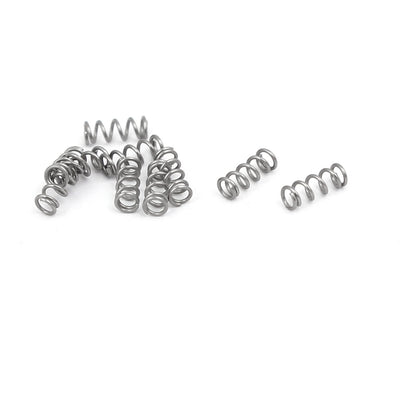 Harfington Uxcell 0.3mmx2mmx5mm 304 Stainless Steel Compression Springs Silver Tone 10pcs