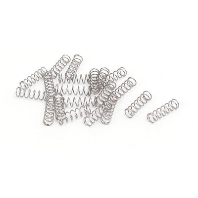 uxcell Uxcell 0.3mmx3mmx10mm 304 Stainless Steel Compression Springs Silver Tone 20pcs