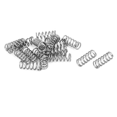 uxcell Uxcell 0.5mmx4mmx10mm 304 Stainless Steel Compression Springs Silver Tone 20pcs