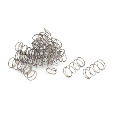 uxcell Uxcell 0.5mmx8mmx15mm 304 Stainless Steel Compression Springs Silver Tone 20pcs