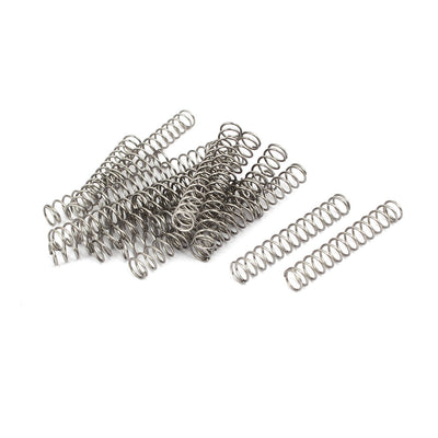 uxcell Uxcell 0.8mmx8mmx50mm 304 Stainless Steel Compression Springs Silver Tone 20pcs
