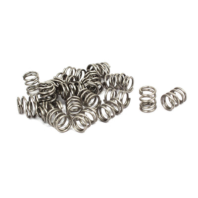uxcell Uxcell 1mmx8mmx10mm 304 Stainless Steel Compression Springs Silver Tone 20pcs