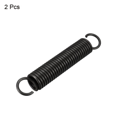 Harfington Uxcell 2.5mm Wire Diax18mm ODx115mm Free Length Spring Steel Tension Spring 2pcs