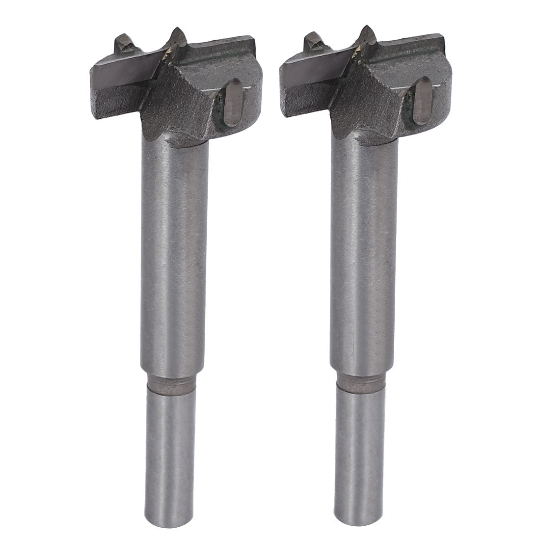 uxcell Uxcell 27mm Dia Carbide Tip Round Shank Wood Cutting Hole Saw Hinge Boring Bit 2pcs