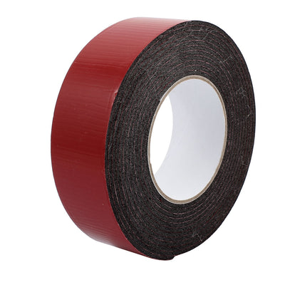 uxcell Uxcell 5M 40mm x 3mm Dual-side Adhesive Shockproof Sponge Foam Tape Red Black