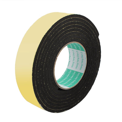uxcell Uxcell 3Meter 40mm x 5mm Single-side Adhesive Shockproof Sponge Foam Tape Yellow Black