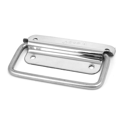 Harfington Uxcell Toolbox Chest Case Stainless Steel 90 Degree Folding Pull Handle 100mm Long