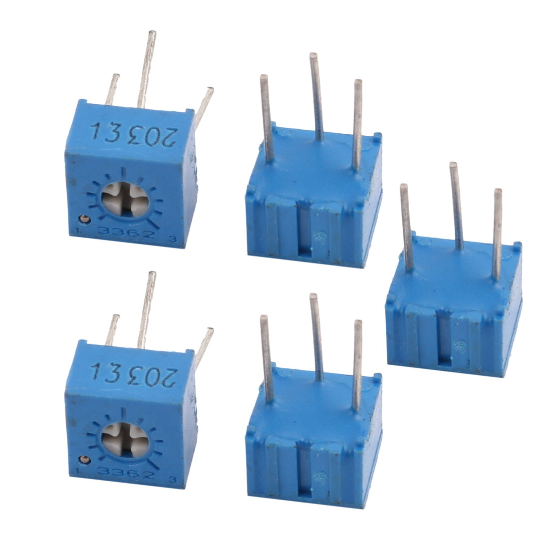 uxcell uxcell 3 Pins 20K Ohm 1/2 W Plastic Trimming Potentiometer 5pcs