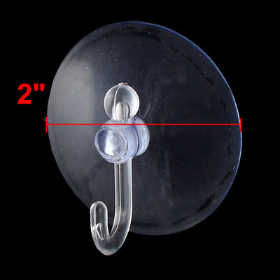 Harfington Uxcell Bathroom Rubber Cloth Towels Holder Glass Wall Window Hanging Suction Cup Hook 50mm Dia 2pcs