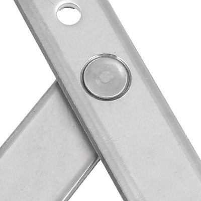 Harfington Uxcell 304 Stainless Steel 12-inch Casement Window Friction Hinge 4 Bar Silver Tone