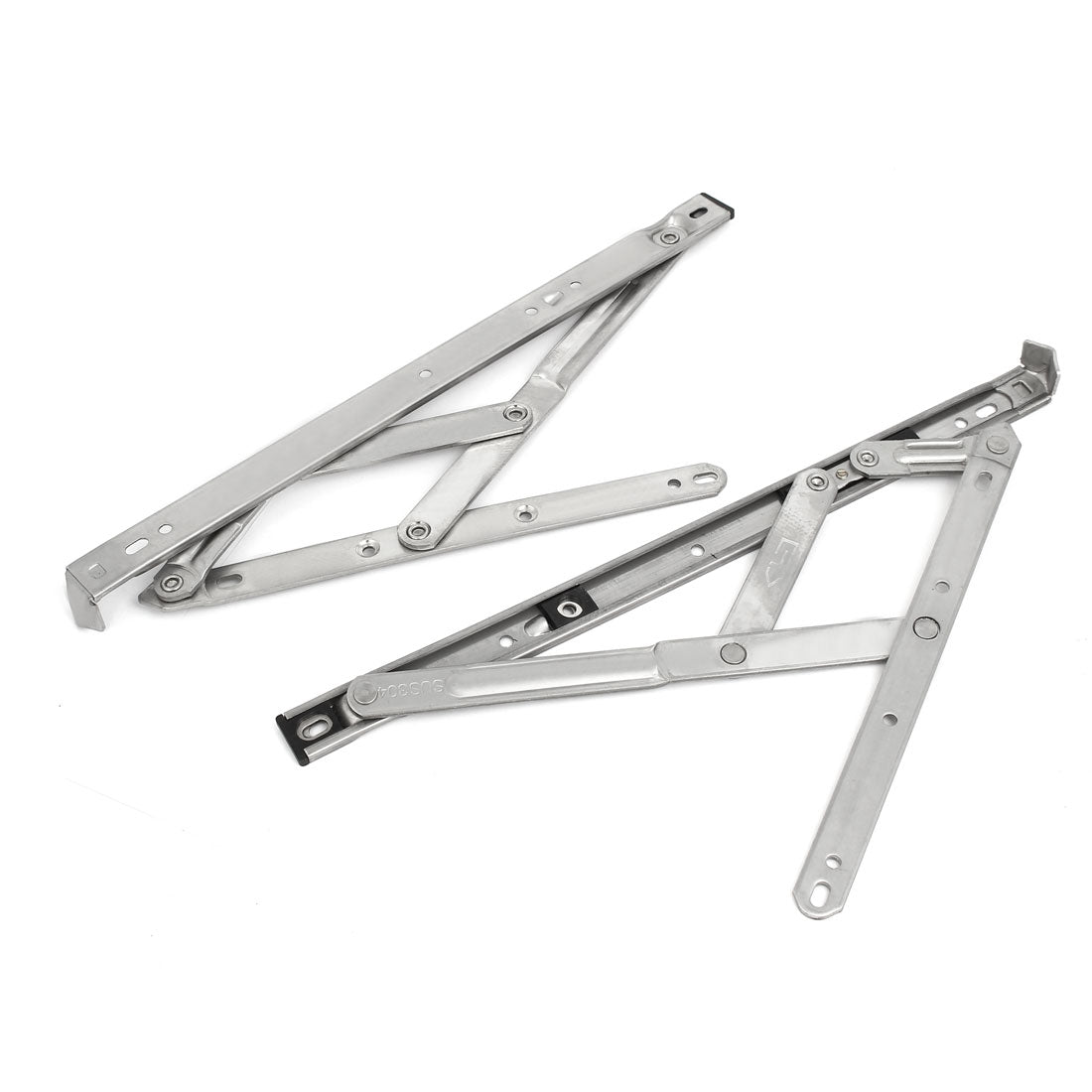 uxcell Uxcell 304 Stainless Steel 14-inch Casement Window Friction Hinge 4 Bar 2pcs