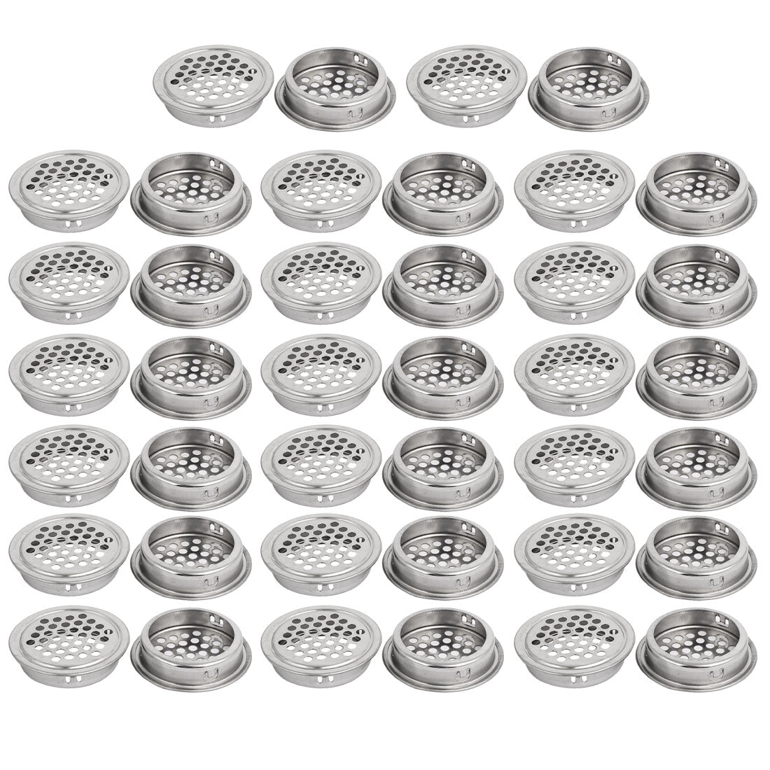 uxcell Uxcell Metal Perforated Round Mesh Hole Air Vent 40mm Dia 40PCS