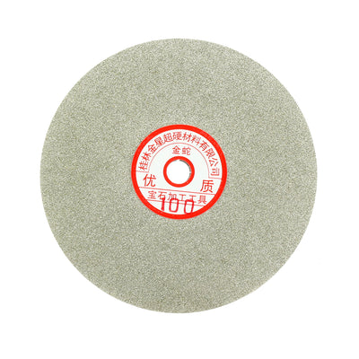 Harfington Uxcell 6-inch Grit 100 Diamond Coated Flat Lap Wheel Grinding Sanding Polishing Disc