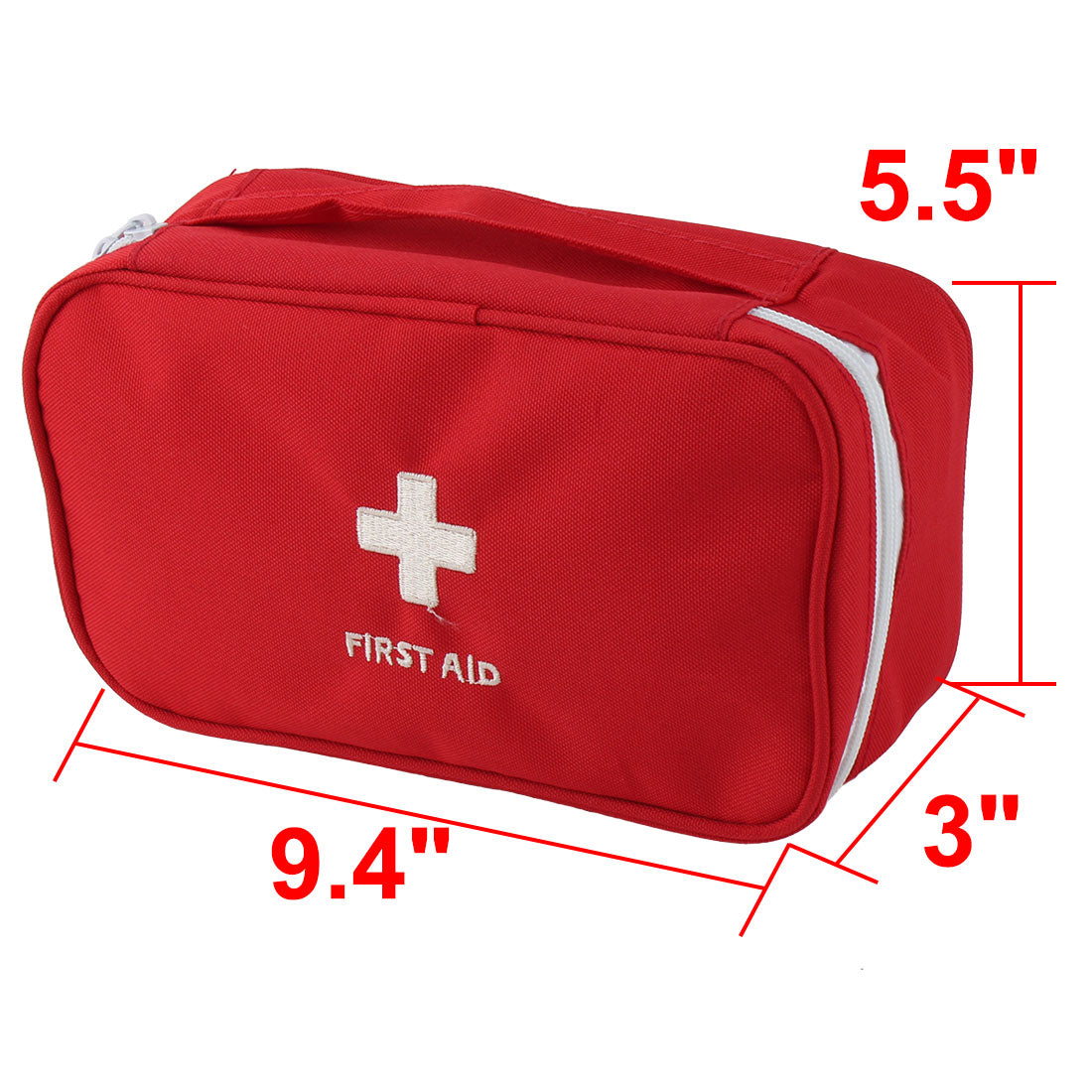 uxcell Uxcell Outdoor Camping Polyester Rectangle Emergency First Aid Medic Rescue Bag Red