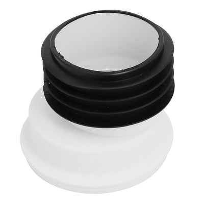 Harfington Uxcell 20mm PVC Rubber Leak Proof Offset Toilet Flange Shifter for Drainage Systems
