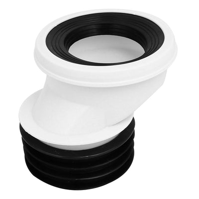 uxcell Uxcell 50mm PVC Rubber Leak Proof Offset Toilet Flange Shifter for Drainage Systems