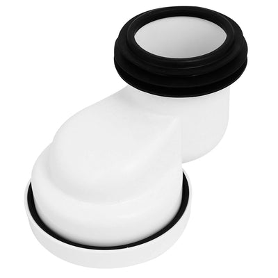 Harfington Uxcell 100mm PVC Rubber Leak Proof Offset Toilet Flange Shifter for Drainage Systems
