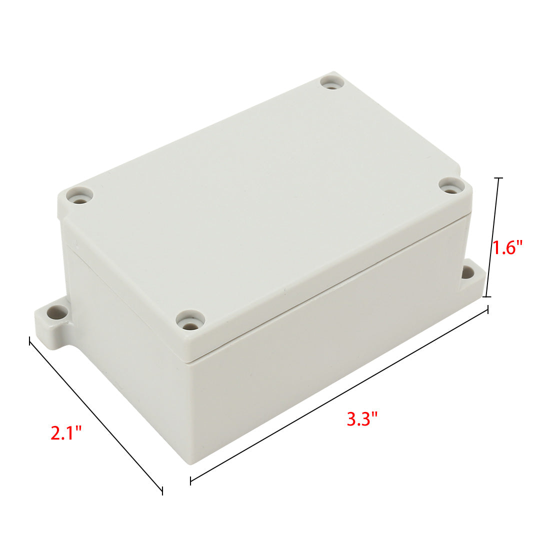 uxcell Uxcell 3.3"x2.1"x1.6"(83mmx54mmx40mm) ABS Flame Retardant Dustproof IP66 Junction Box Universal Project Enclosure