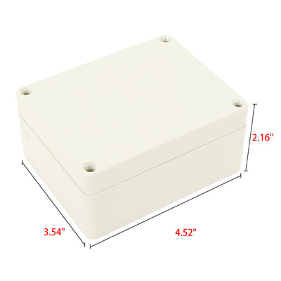 Harfington Uxcell 4.52"x3.54"x2.16"(115mmx90mmx55mm) ABS Junction Box Universal Electric Project Enclosure
