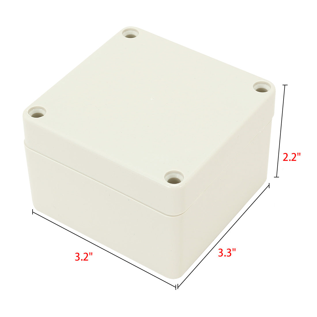 uxcell Uxcell 3.3"x3.2"x2.2"(83mmx81mmx56mm) ABS Junction Box Universal Electric Project Enclosure
