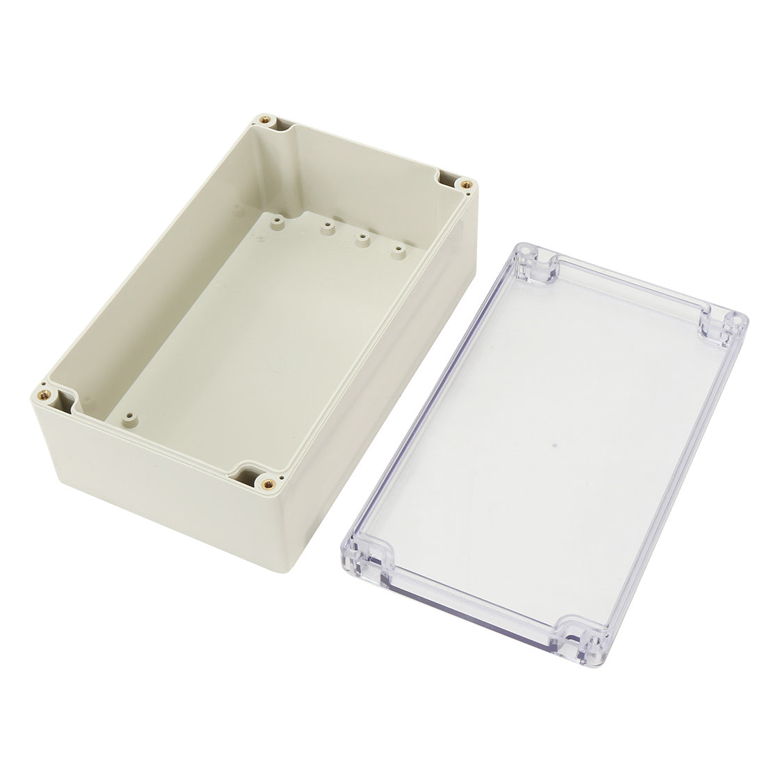 uxcell Uxcell 7.9"x4.7"x2.9"(200mmx120mmx75mm) ABS Junction Box Universal Project Enclosure w PC Transparent Cover