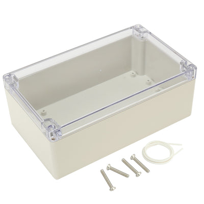 Harfington Uxcell 7.9"x4.7"x2.9"(200mmx120mmx75mm) ABS Junction Box Universal Project Enclosure w PC Transparent Cover