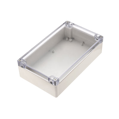 Harfington Uxcell 7.9"x4.7"x2.2"ABS Junction Box Universal Project Enclosure w PC Cover Light Gray