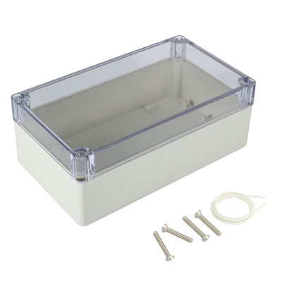 uxcell Uxcell 6.2"x3.5"x2.3"(158mmx90mmx60mm) ABS Junction Box Universal Project Enclosure w PC Transparent Cover