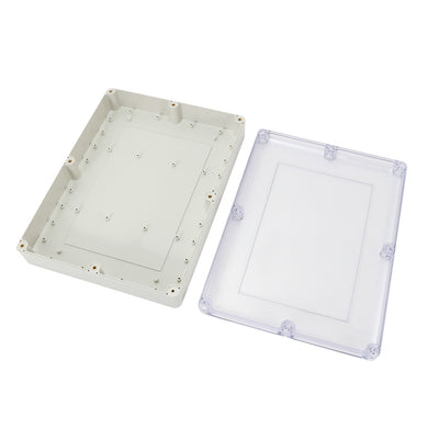 Harfington Uxcell 12.6"x9.5"x2.3"(320mmx240mmx60mm) ABS Junction Box Universal Project Enclosure w PC Transparent Cover