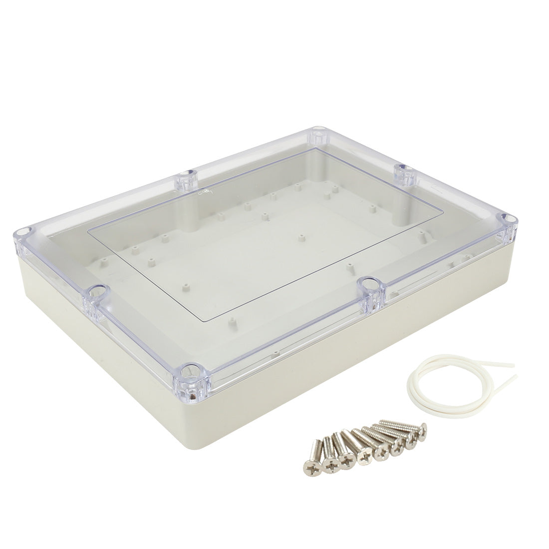 uxcell Uxcell 12.6"x9.5"x2.3"(320mmx240mmx60mm) ABS Junction Box Universal Project Enclosure w PC Transparent Cover