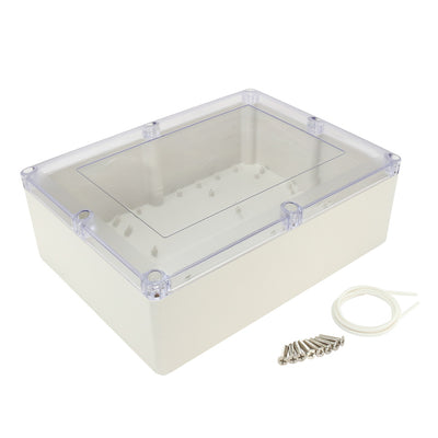 uxcell Uxcell 12.6"x9.5"x4.3"(320mmx240mmx110mm) ABS Junction Box Universal Project Enclosure w PC Transparent Cover