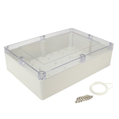 uxcell Uxcell 15"x10.2"x4.1"(380mmx260mmx105mm) ABS Junction Box Universal Project Enclosure w PC Transparent Cover