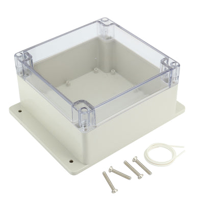 uxcell Uxcell 6.3"x6.3"x3.54"(160mmx160mmx90mm) ABS Junction Box Universal Project Enclosure w PC Transparent Cover