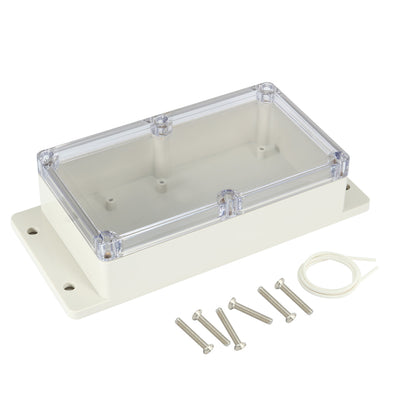 uxcell Uxcell 6.2"x3.5"x1.8"(158mmx90mmx46mm) ABS Junction Box Universal Project Enclosure w PC Transparent Cover
