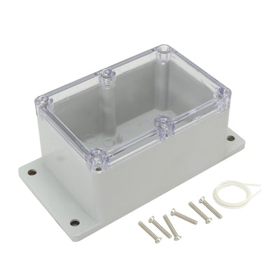 Harfington Uxcell 6.34"x3.23"x2.52"(161mmx82mmx64mm) ABS Junction Box Universal Project Enclosure w PC Transparent Cover