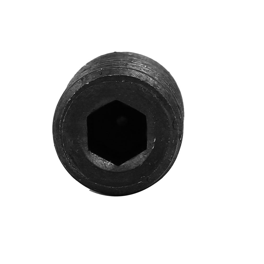 uxcell Uxcell M14 Dia 20mm Length Head Hex Socket Cup Point Grub Screw Black DIN916 10pcs