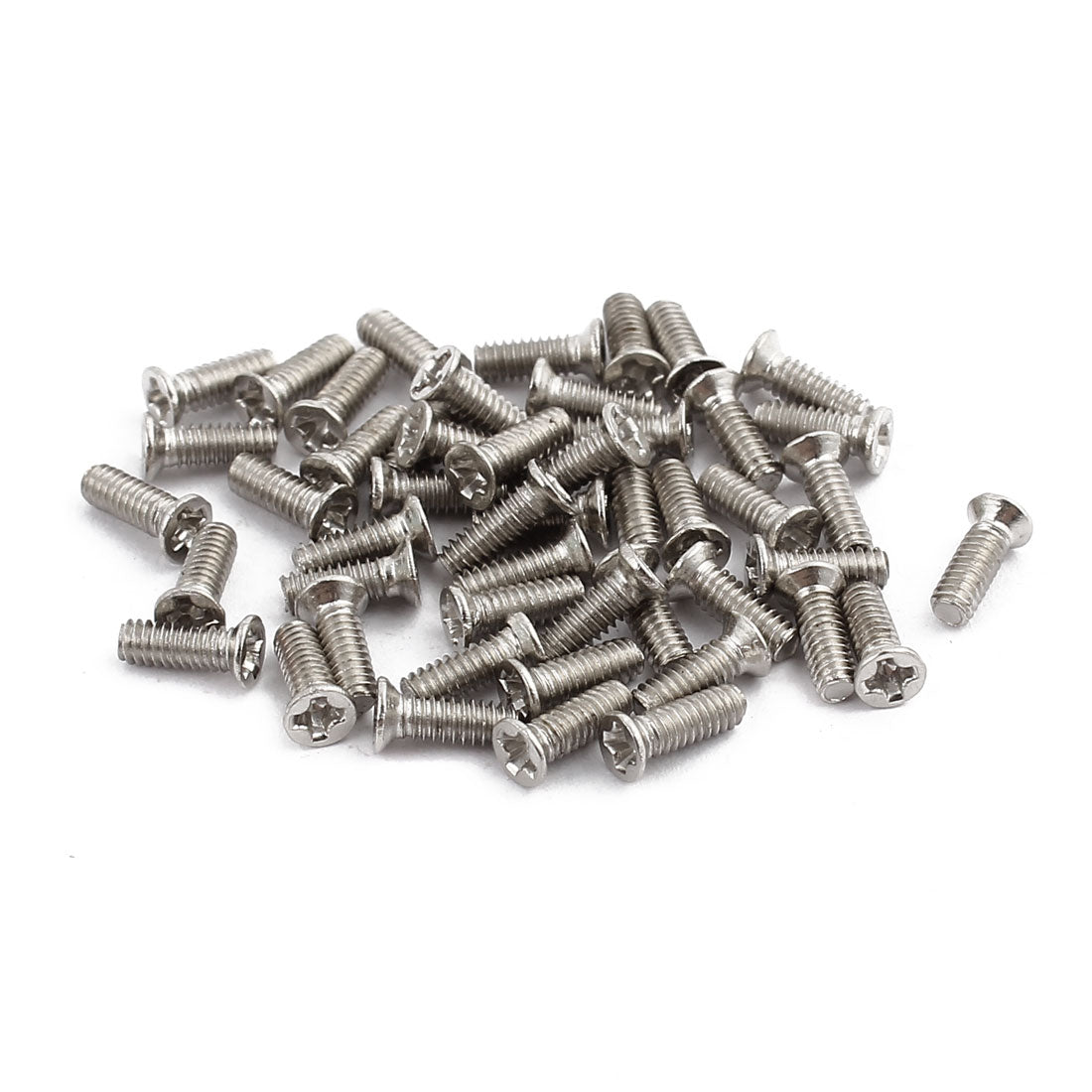 uxcell Uxcell 50Pcs M2 x 5mm Stainless Steel Countersunk Flat Head Phillips Machine Screw