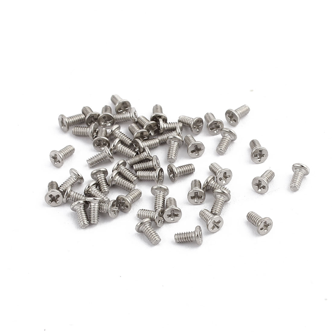 uxcell Uxcell 50Pcs M1.5 x 3mm Stainless Steel Countersunk Flat Head Phillips Machine Screw