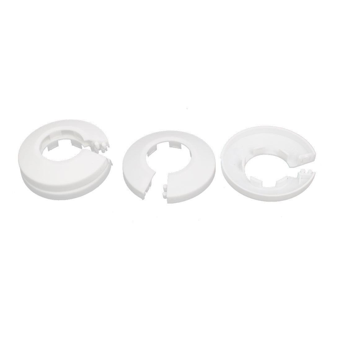 uxcell Uxcell 25mm Plastic Wall Flange Radiator Water Pipe Cover  White 4pcs