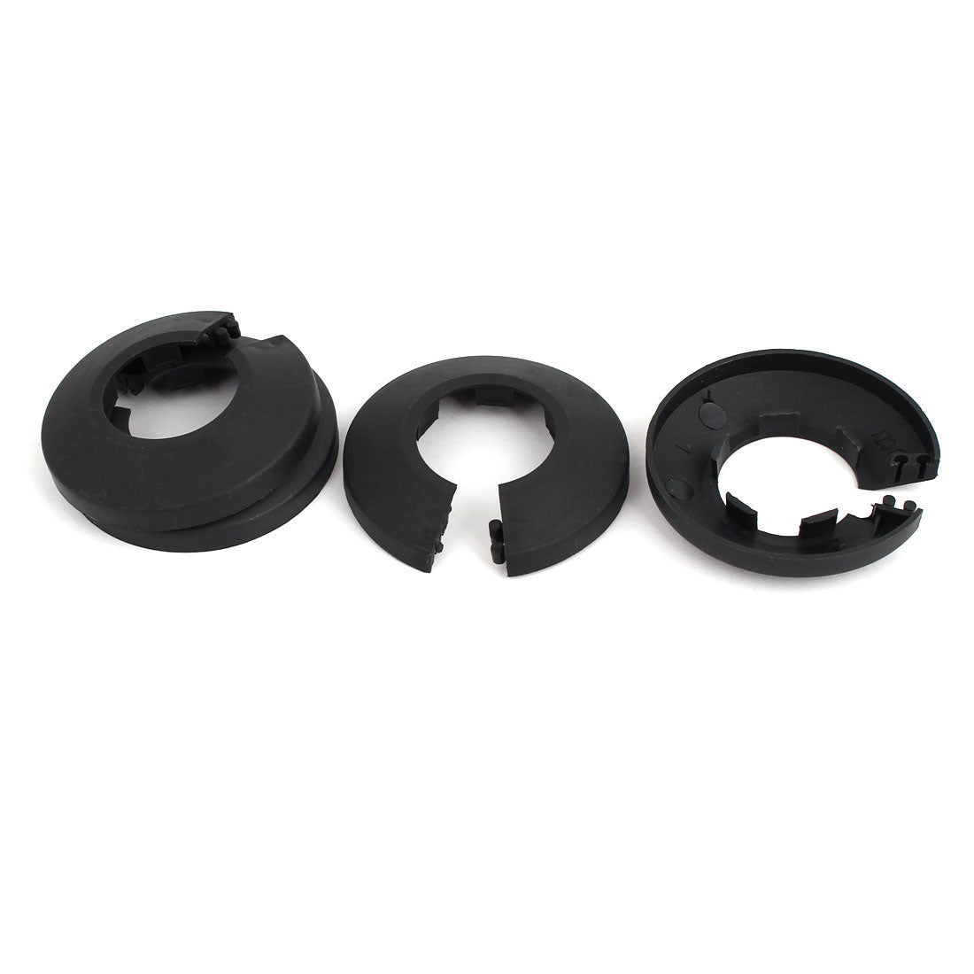 uxcell Uxcell 25mm Plastic Wall Flange Radiator Water Pipe Cover  Black 4pcs