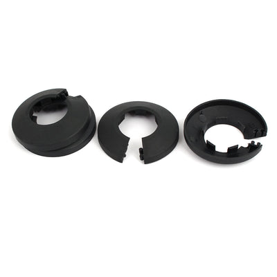 Harfington Uxcell 25mm Plastic Wall Flange Radiator Water Pipe Cover  Black 4pcs