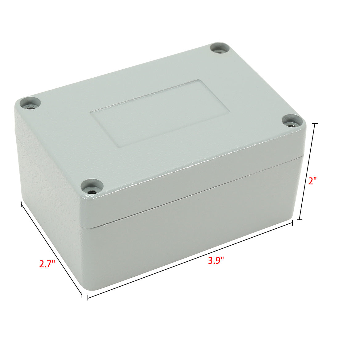 uxcell Uxcell 3.9"x2.7"x2"(100mmx68mmx50mm) Aluminum Clamshell Junction Box Universal Electric Project Enclosure