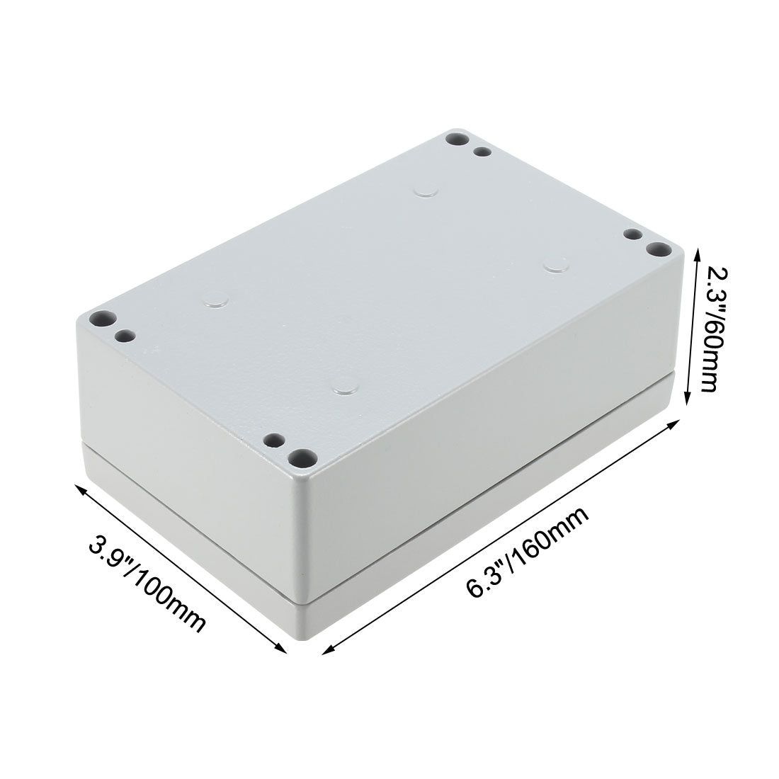 uxcell Uxcell 6.3"x3.9"x2.3"(160mmx100mmx60mm) Aluminum Junction Box Universal Electric Project Enclosure