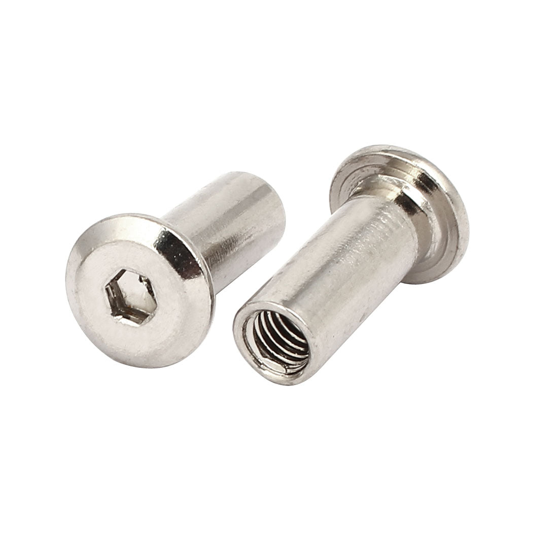 Uxcell M6x20mm Female Thread Hex Socket Head Nut Furniture Fittings ...