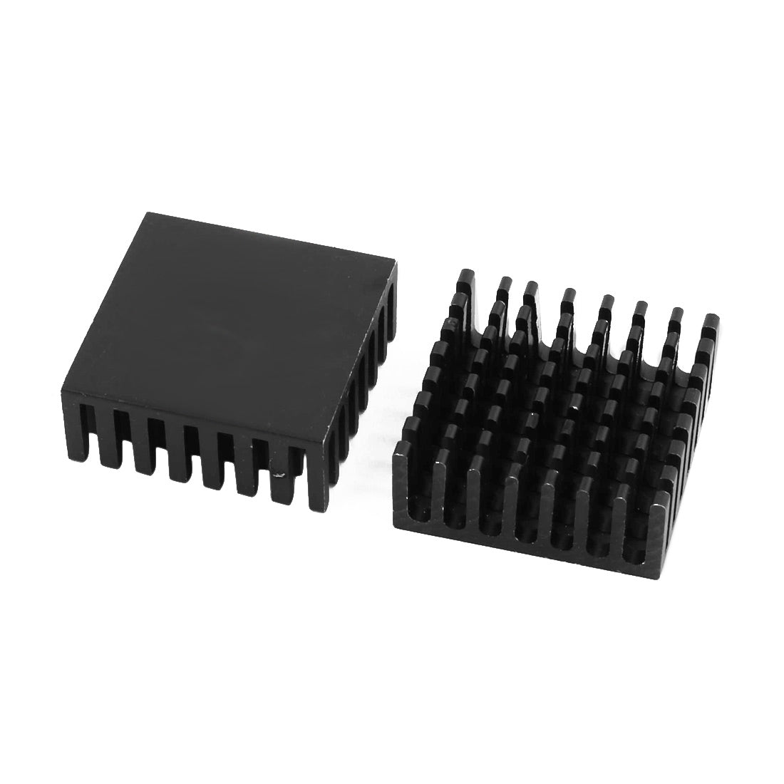 uxcell Uxcell 15Pcs 25mm x 25mm x 10mm Aluminum Heatsink for LED Power IC Transistor Black