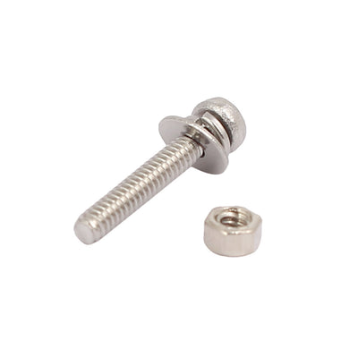 Harfington Uxcell M1.6x10mm 304 Stainless Steel Phillips Pan Head Bolt Screw Nut w Washer 25 Sets