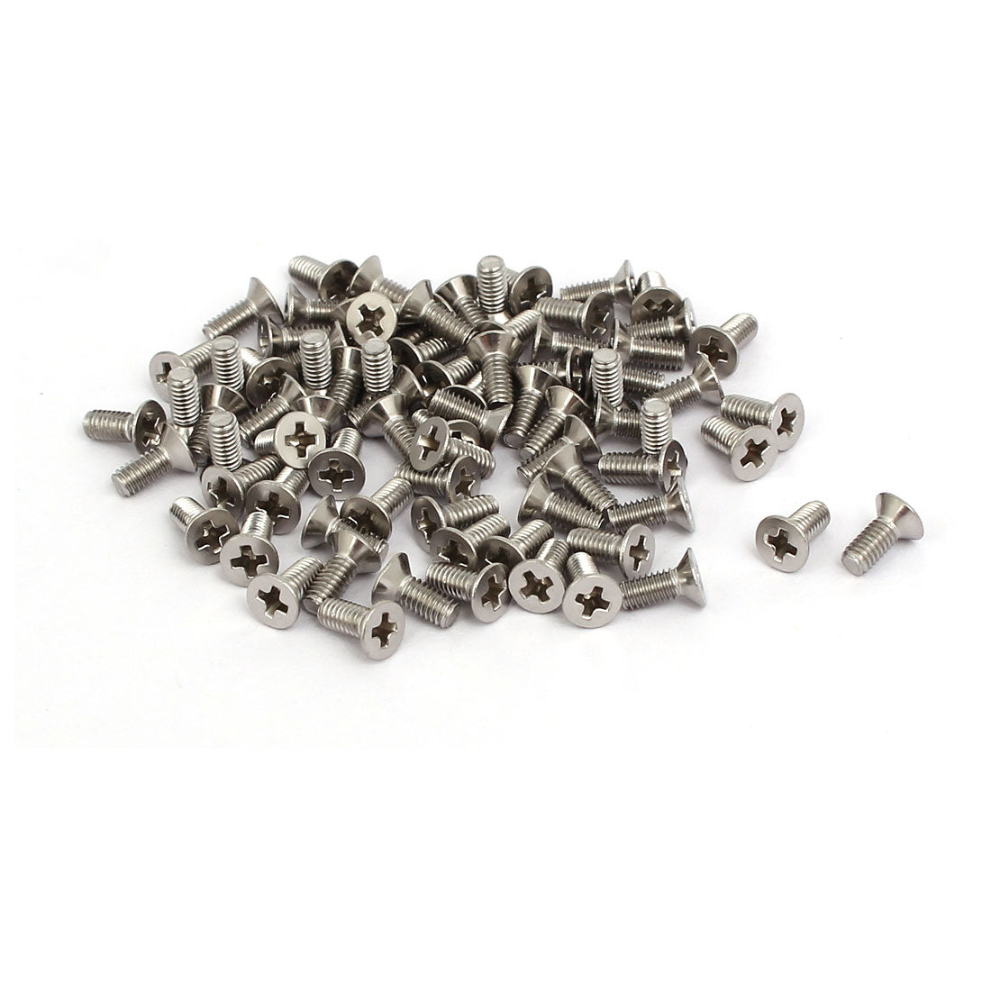 Uxcell M3 X 10mm 304 Stainless Steel Phillips Pan Head Screws - 60pcs Hardware Bolts